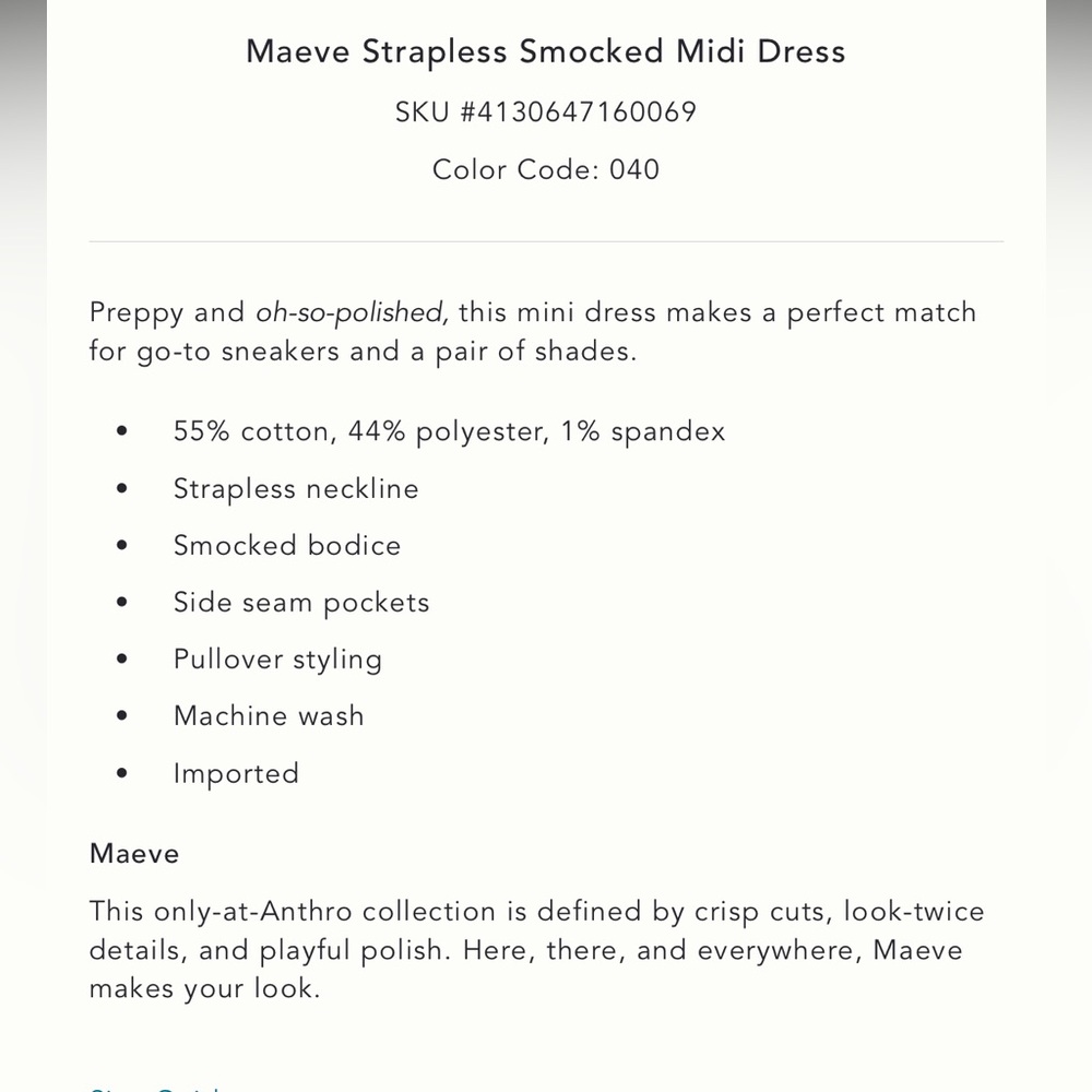 Maeve | Strapless Blue Checkered Dress - Picture 4 of 4